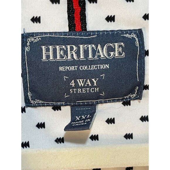 Heritage Report Collection Men's XXL Polka Dot Short Sleeve Button-Up Shirt 4-Wa - Picture 6 of 6